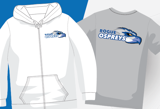 Ospreys shirt and sweatshirt