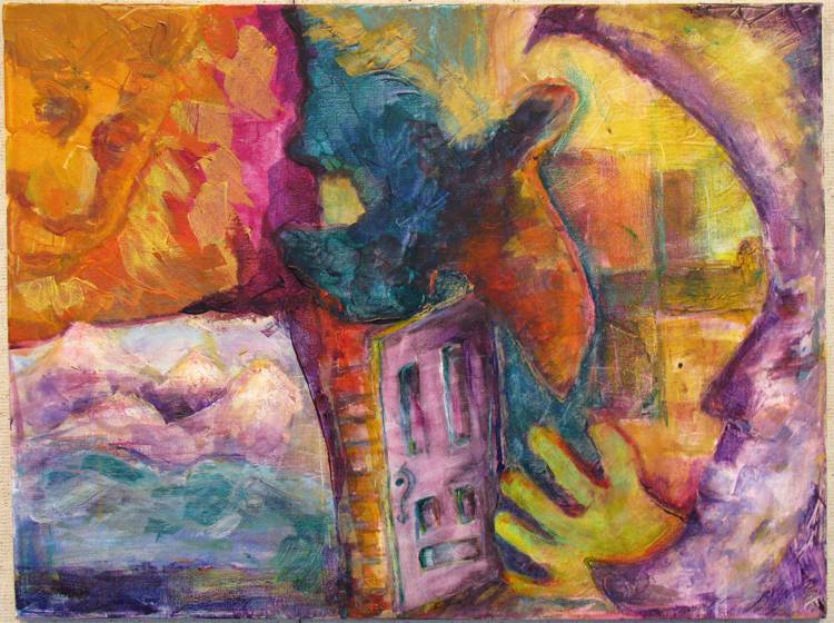 abstract painting by an RCC art student