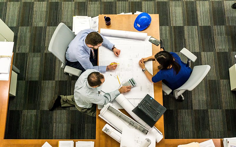 architects at a table