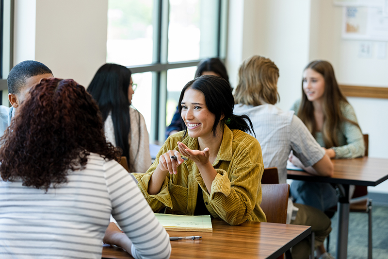 Student smiling