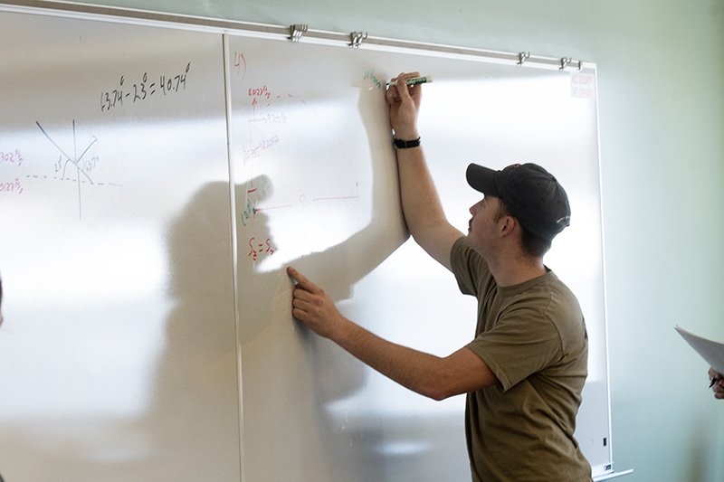 Man drawing on whiteboard