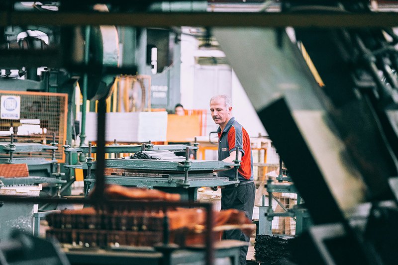 older worker in an industrial setting