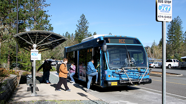 JCT bus at Redwood Campus