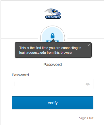 Enter your RCC Email as username
